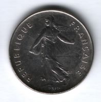 5 франков 1990 г. Франция