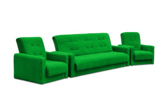Комплект диван и два кресла Милан зеленый