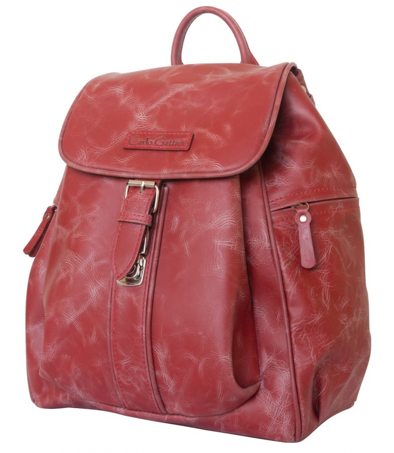 Женский кожаный рюкзак Carlo Gattini Aventino red 3008-09