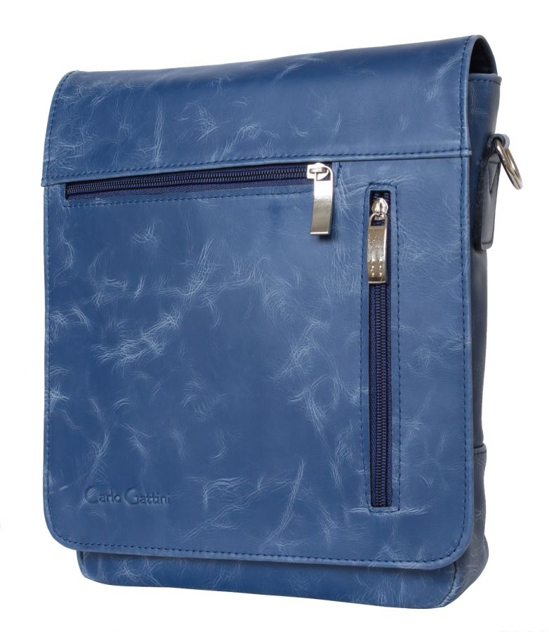 Кожаная мужская сумка Carlo Gattini Oscano blue 5009-07
