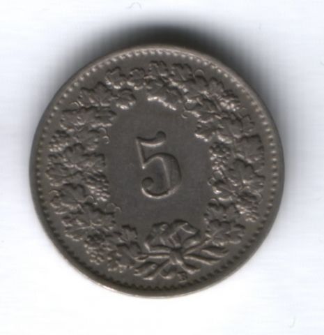 5 раппенов 1938 г. Швейцария