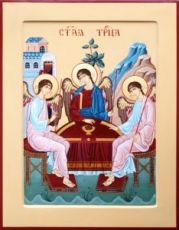 Икона Троица (рукописная)
