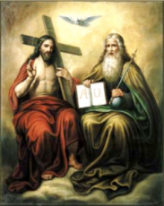 Икона Новозаветная Троица - Сопрестолие (рукописная)