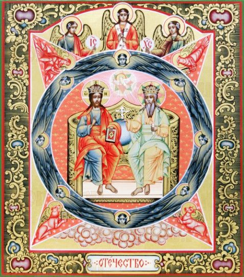 Икона Новозаветная Троица - Сопрестолие (рукописная)