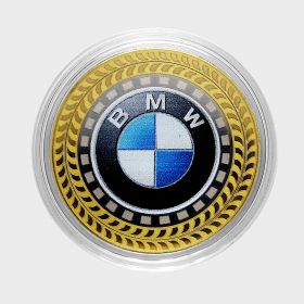 10 рублей BMW, серия автомобили мира, цветная,гравировка