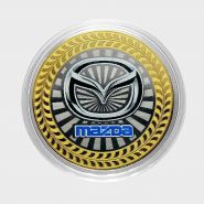 10 рублей Mazda , серия автомобили мира, цветная,гравировка