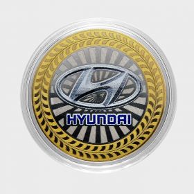 10 рублей Hyundai, серия автомобили мира, цветная,гравировка