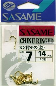 Крючок Sasame Chinu Ringed F-721( упаковка )