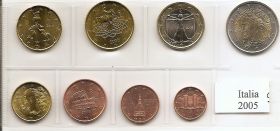 Набор монет Италия 2005 (8 монет)