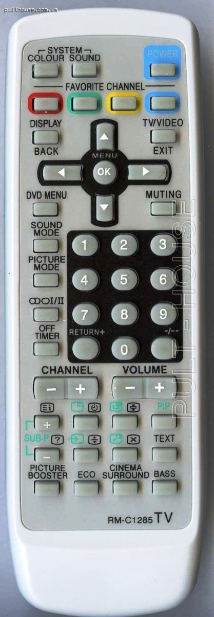 JVC RM-C1285 (TV) (AV-2155VE, AV-2155WE, AV-2157VE, AV-2185ME, AV-2555VE, AV-2557VE, AV-2585ME, AV-2586ME, AV-25LS25, AV-2955VE, AV-2956BE, AV-2956ME, AV-2985ME, AV-2986ME, AV-2986SE, AV-2987ME, AV-2988SE)