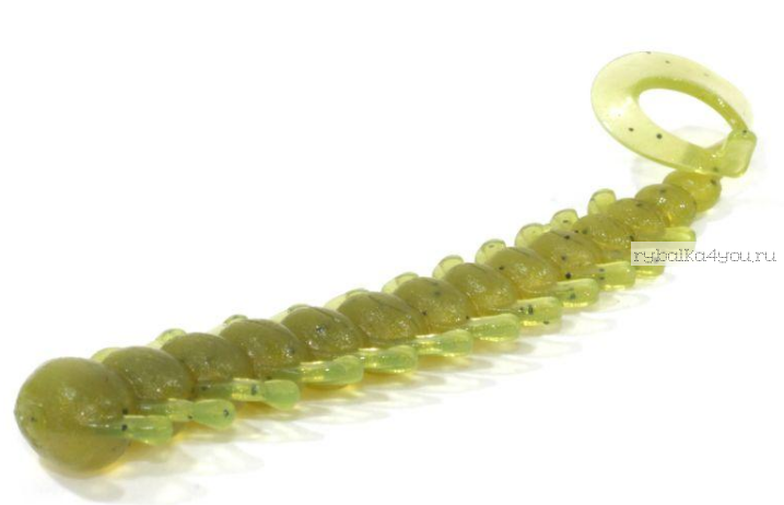 Твистер Aiko Ribbed Worm 3" 75 мм / Запах Рыба / упаковка 8 шт / цвет:  005-N.Olive