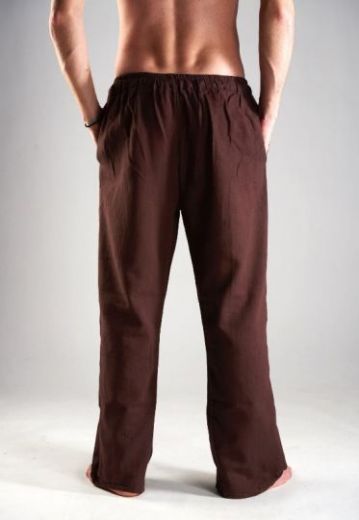 Мужские прямые летние штаны коричневого цвета, из органического хлопка, Москва, интернет магазин