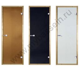Дверь сосна STG 7×19 (Harvia), стекло бронза