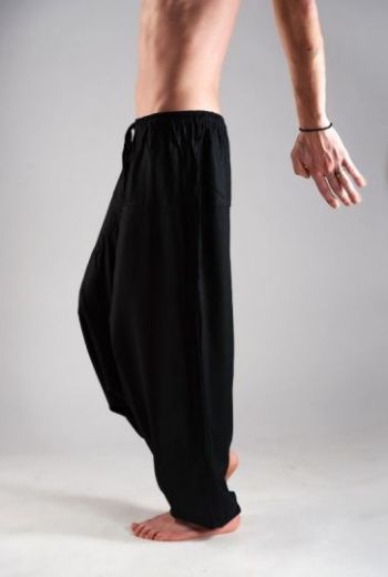 Индийские мужские штаны алладины (афгани) черного цвета, интернет магазин