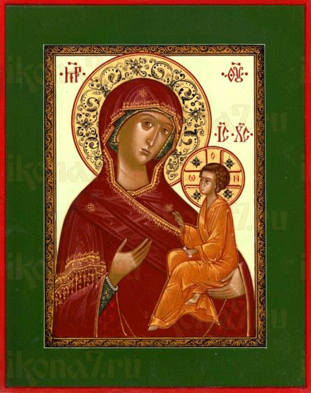Тихвинская икона Божьей Матери (рукописная)