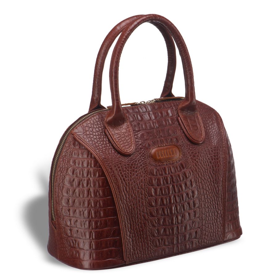 Каркасная женская сумка BRIALDI Villena (Вильена) croco brown