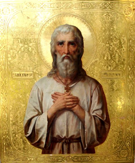 Николай Псковский (рукописная икона)