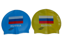 Шапочка для плавания SPRINTER. Классический дизайн с изображением флага Росии, артикул 06330
