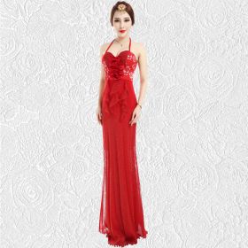 Красное стильное вечернее платье Долореси