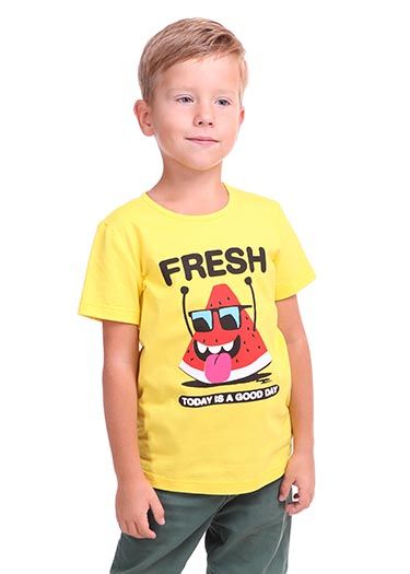 Желтая футболка для мальчика Fresh