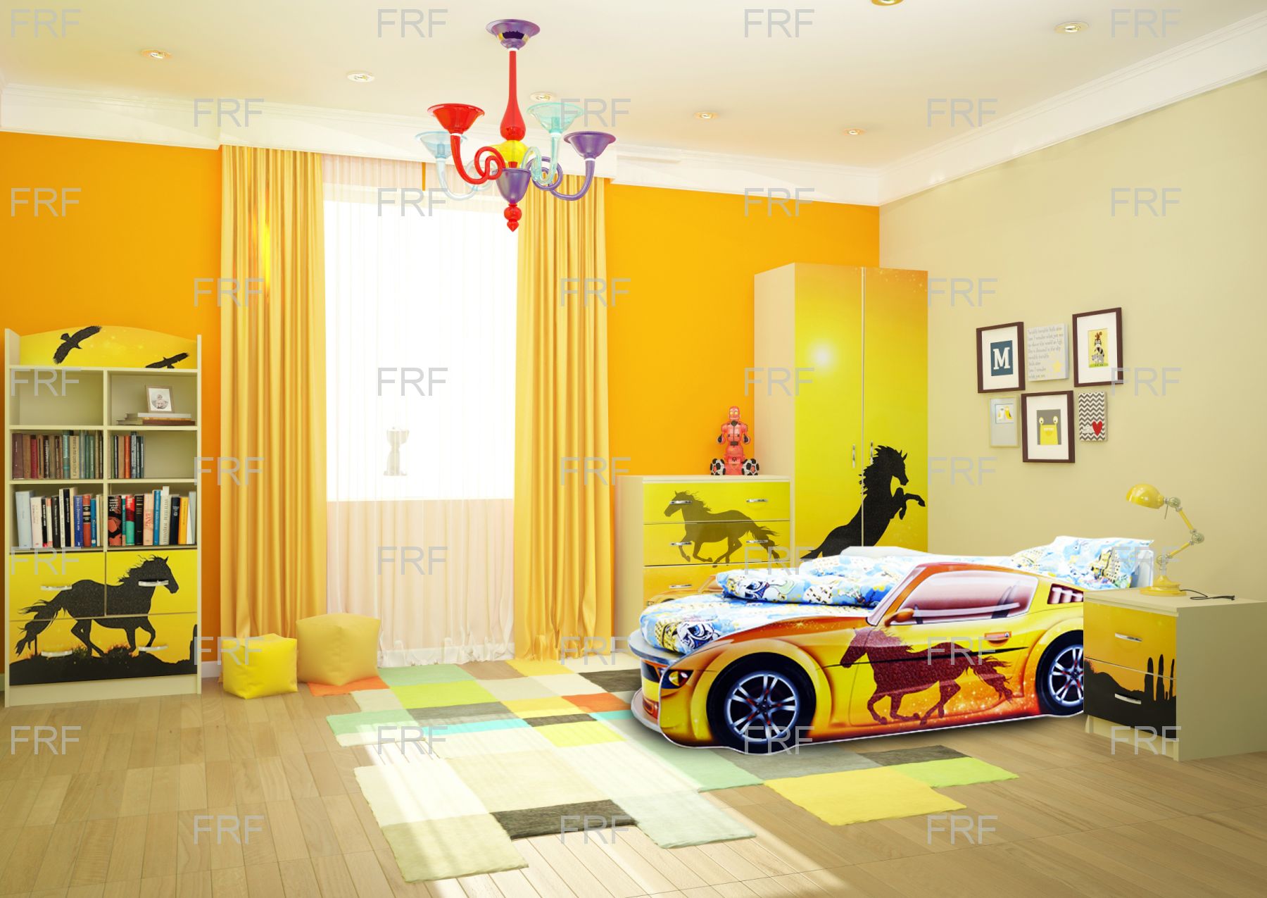 Желтая комната для мальчика