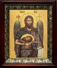 Иоанн Предтеча Ангел Пустыни (19х22), темный киот