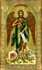 Иоанн Предтеча Ангел Пустыни (рукописная икона)