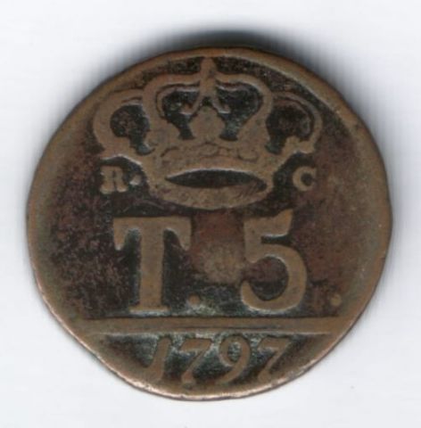 5 торнеси 1797 г. Неаполь и Сицилия, Италия