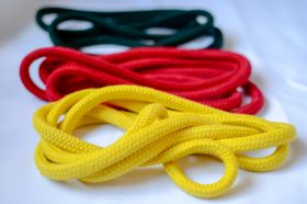 Верёвка цветная (х/б) без сердечника - 10мм (1 метр) - цвета в ассортименте