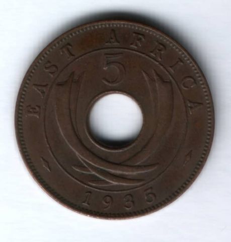 5 центов 1935 г. Восточная Африка