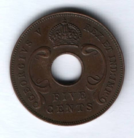 5 центов 1935 г. Восточная Африка