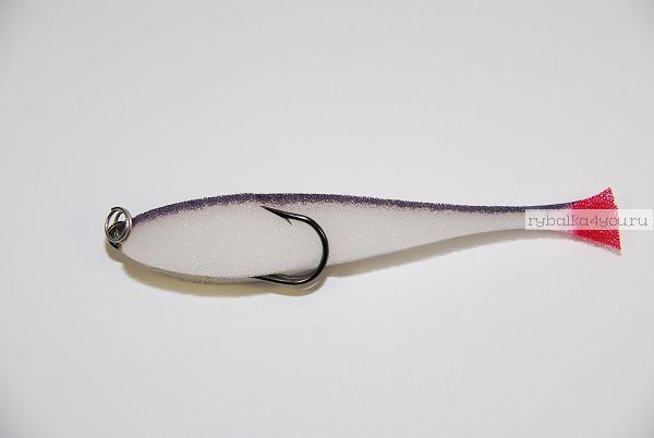 Поролоновая рыбка OnlySpin Bait 95 мм / упаковка 5 шт / цвет: бело-черный