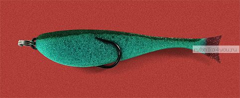 Поролоновая рыбка OnlySpin Bait 95 мм / упаковка 5 шт / цвет: зеленый