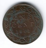 1 цент 1901 г. Канада