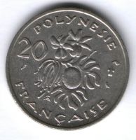 20 франков 1972 г. Французская Полинезия