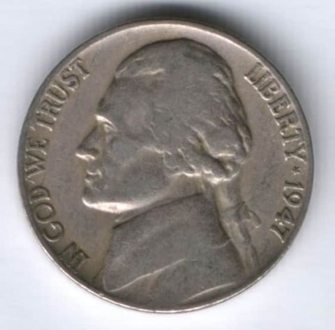 5 центов 1947 г. США