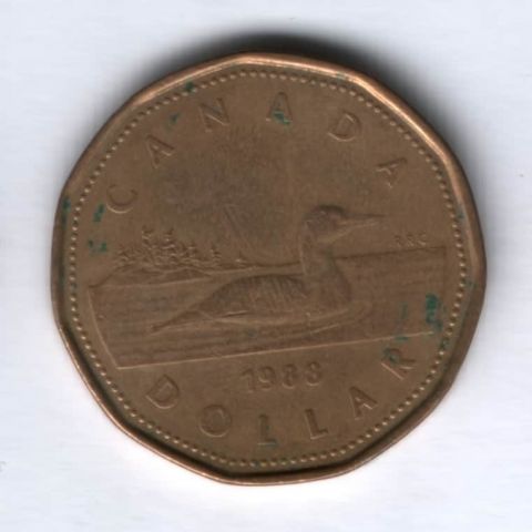 1 доллар 1988 г. Канада, VF