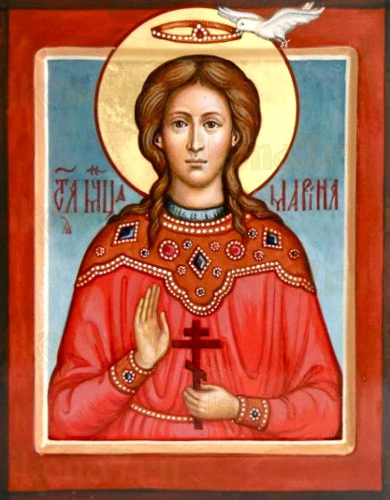 Марина Антиохийская (рукописная икона)