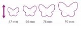 Двухсторонние формочки бабочка DELICIA, 4 размера 630871