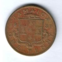 1 пенни 1937 г. Ямайка