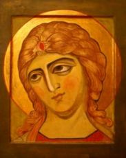 Ангел Златые власы (рукописная икона)