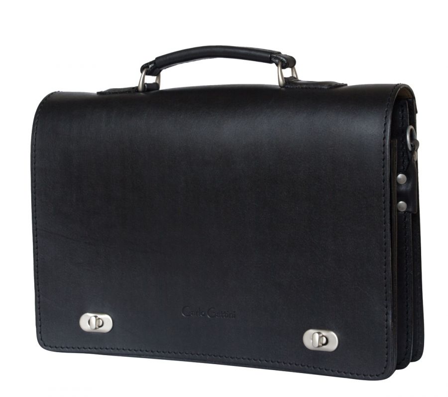 Кожаный портфель Rofelle black 2001-30