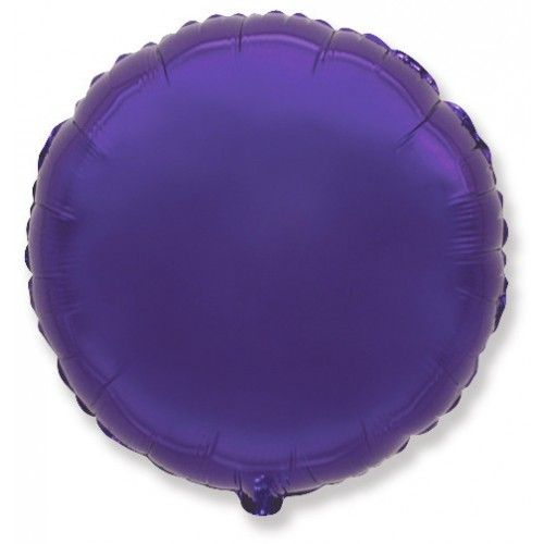 Круг фиолетовый шар фольгированный с гелием