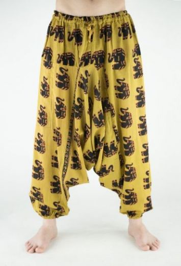 Мужские хлопковые штаны алладины с индийскими слонами, интернет магазин