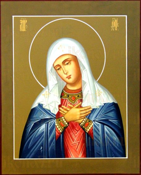 Умиление Серафимо-Дивеевская икона Божией Матери (рукописная)