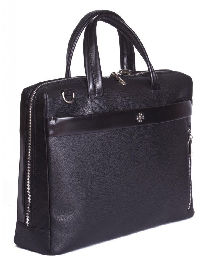 Кожаная мужская сумка Narvin 9752 N.Polo Black