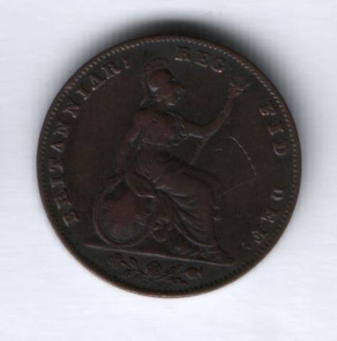 1 фартинг 1856 г. Великобритания