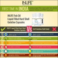 Рыбий жир Омега-3 в капсулах Инлайф | INLIFE Fish Oil Omega 3 fatty acids Supplement