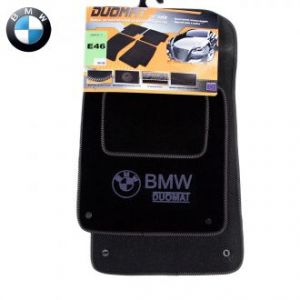 Коврики текстильные для BMW 3 (E46) в салон автомобиля Duomat (Польша) - 4 шт | Автоковрики ворсовые (велюровые) в машину БМВ 3 (Е46) - черные