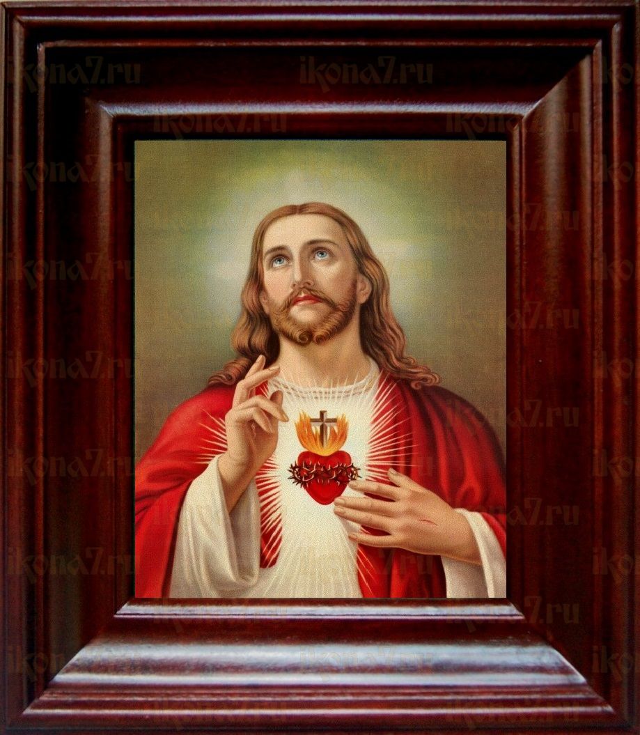 Сердце Иисуса Христа (21х24), простой киот